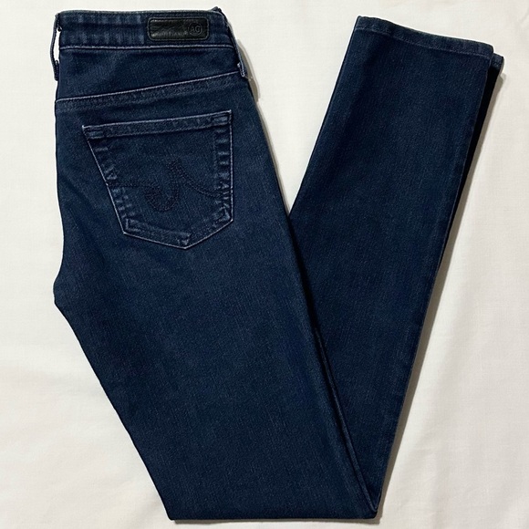 AG Adriano Goldschmied The Stilt Cigarette Leg Dark Stretch Denim Jeans - 25R - Picture 14 of 16